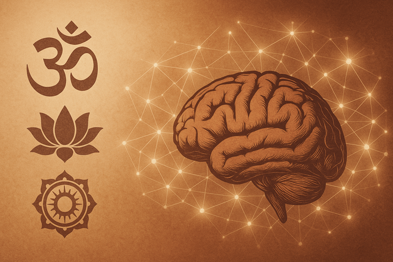 Brain Vedic Symbols Illustration